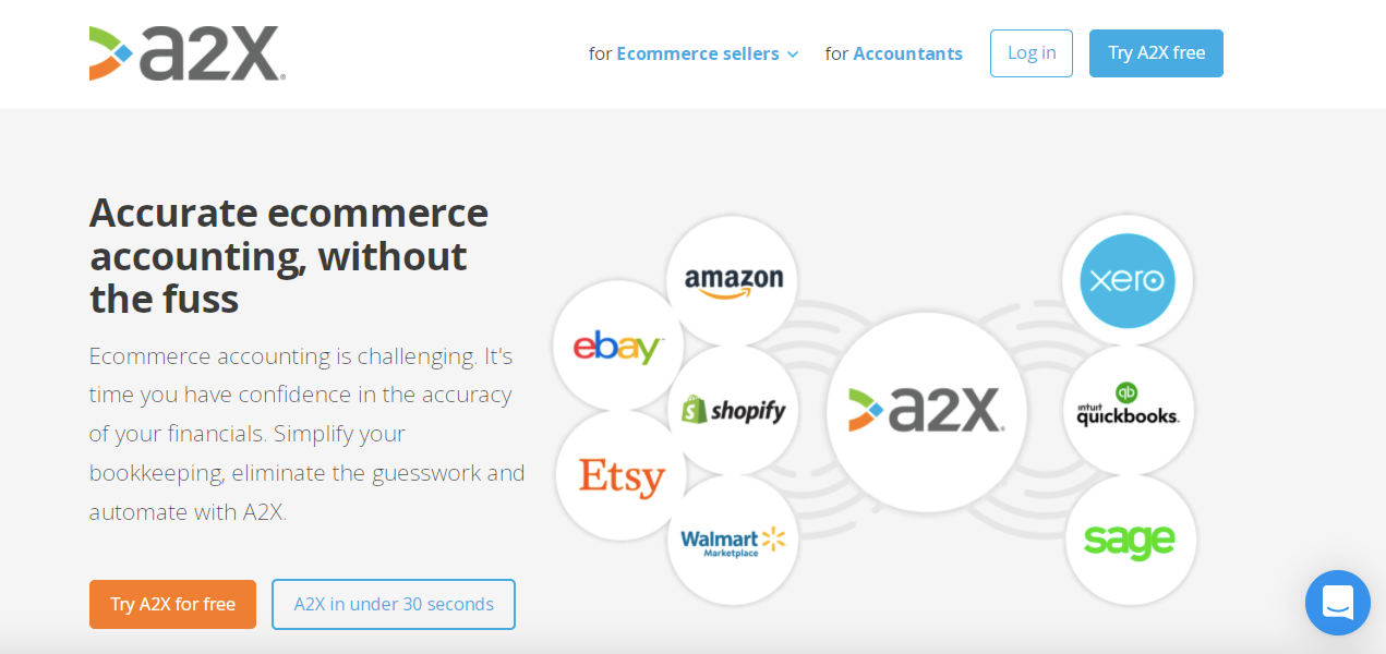 A2X landing page A2X landing page